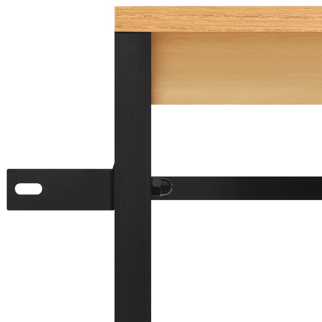 vidaXL Wardrobe Black and Oak 110x40x167 cm Metal and Engineered Wood