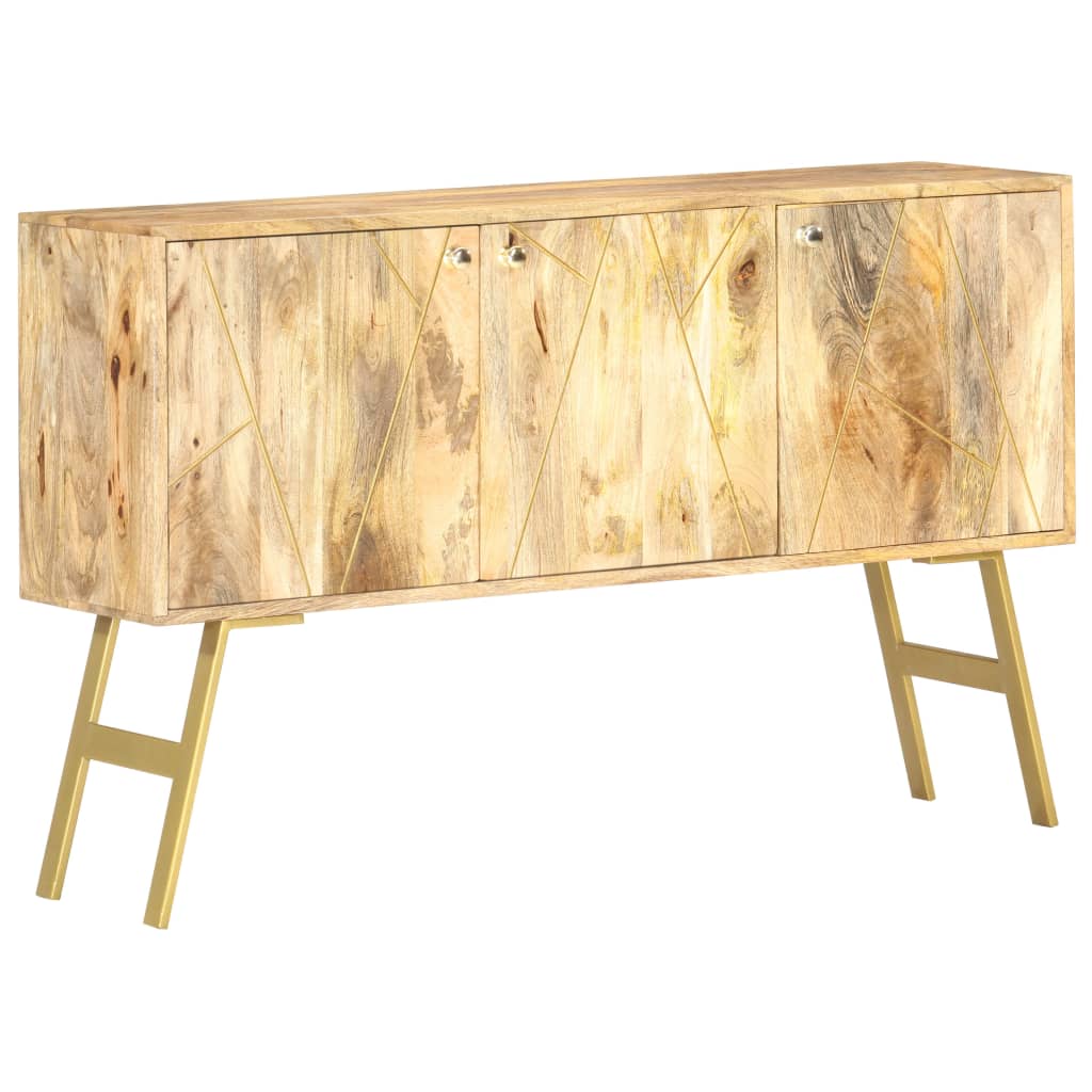 vidaXL Sideboard 118x30x75 cm Solid Mango Wood