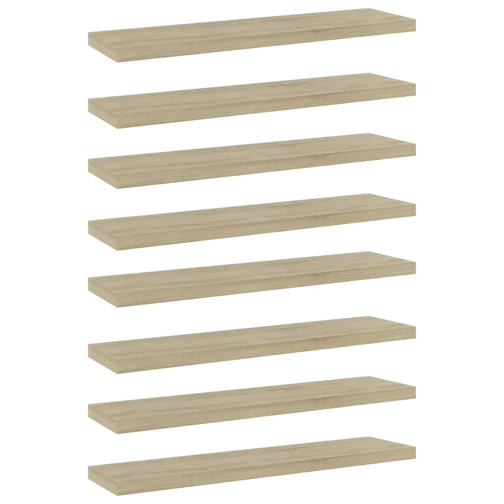 vidaXL Bookshelf Boards 8 pcs Sonoma Oak 40x10x1.5 cm Engineered Wood