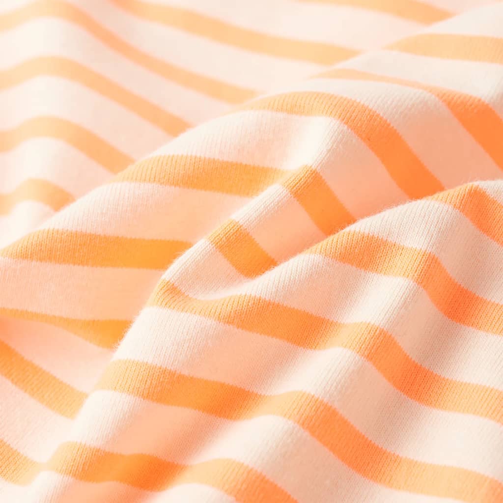 Kids' Straight Skirt with Stripes Fluorescent Orange 92