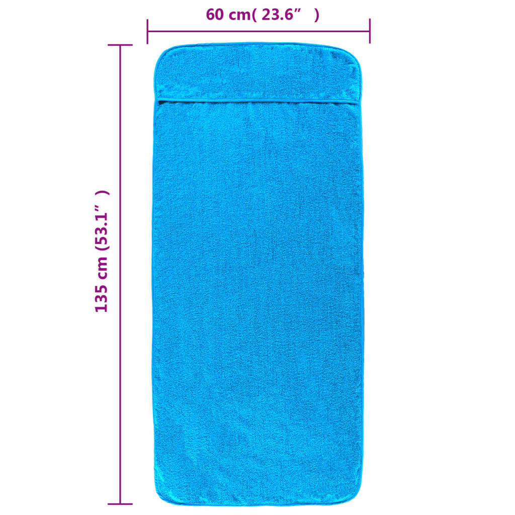 vidaXL Beach Towels 4 pcs Turquoise 60x135 cm Fabric 400 GSM