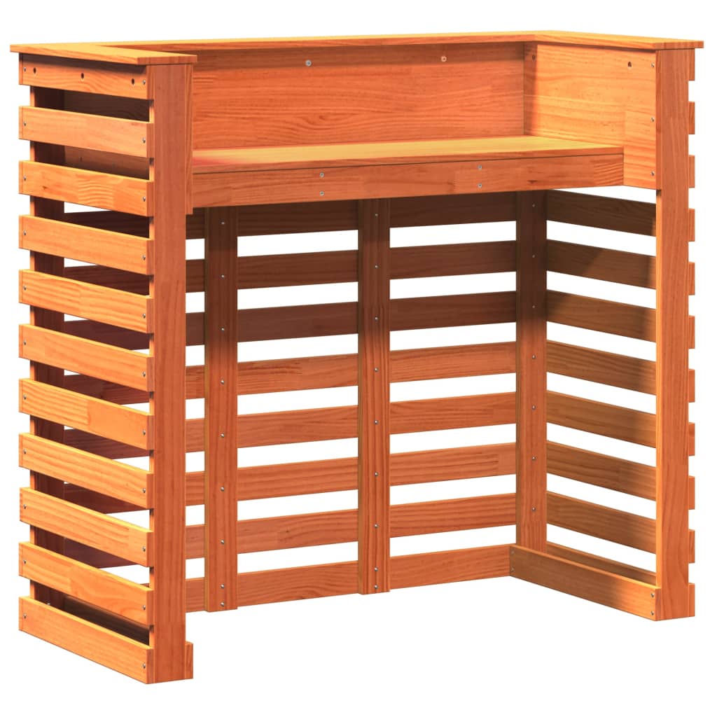 vidaXL Outdoor Bar Table Wax Brown 113.5x50x103 cm Solid Wood Pine