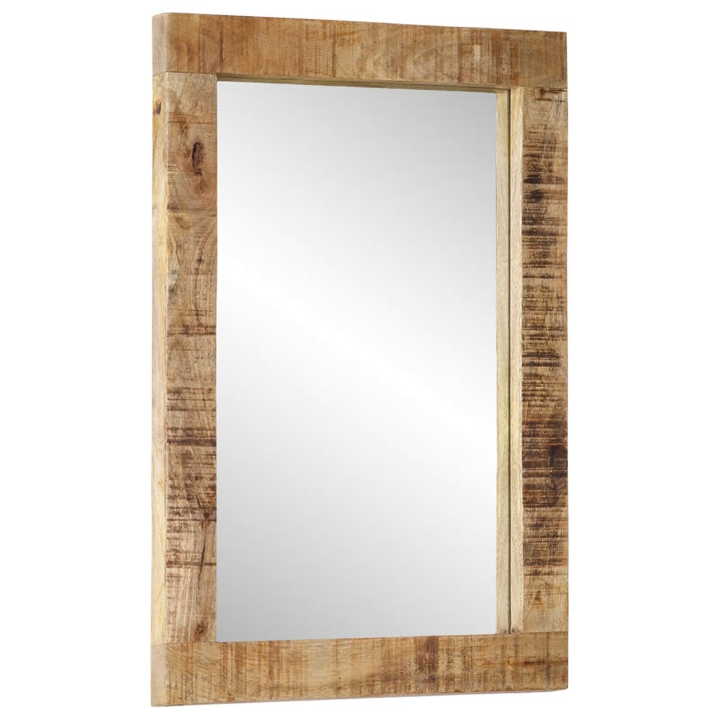 vidaXL Mirror 70x50 cm Solid Wood Mango and Glass