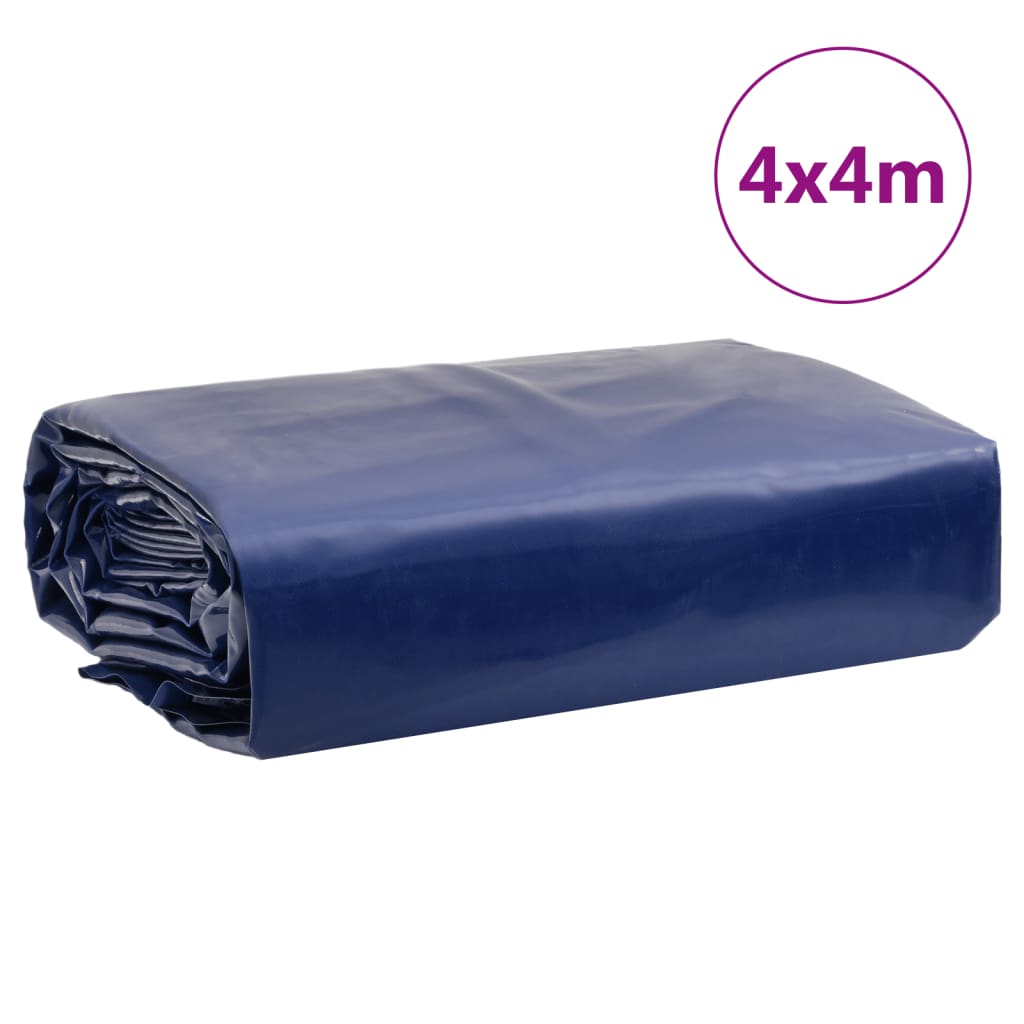 vidaXL Tarpaulin Blue 4x4 m 650 g/m²