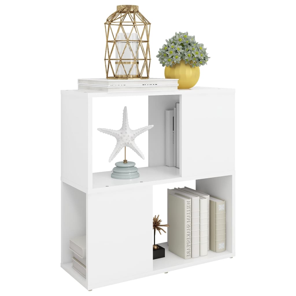 vidaXL Book Cabinet White 60x24x63 cm Engineered Wood