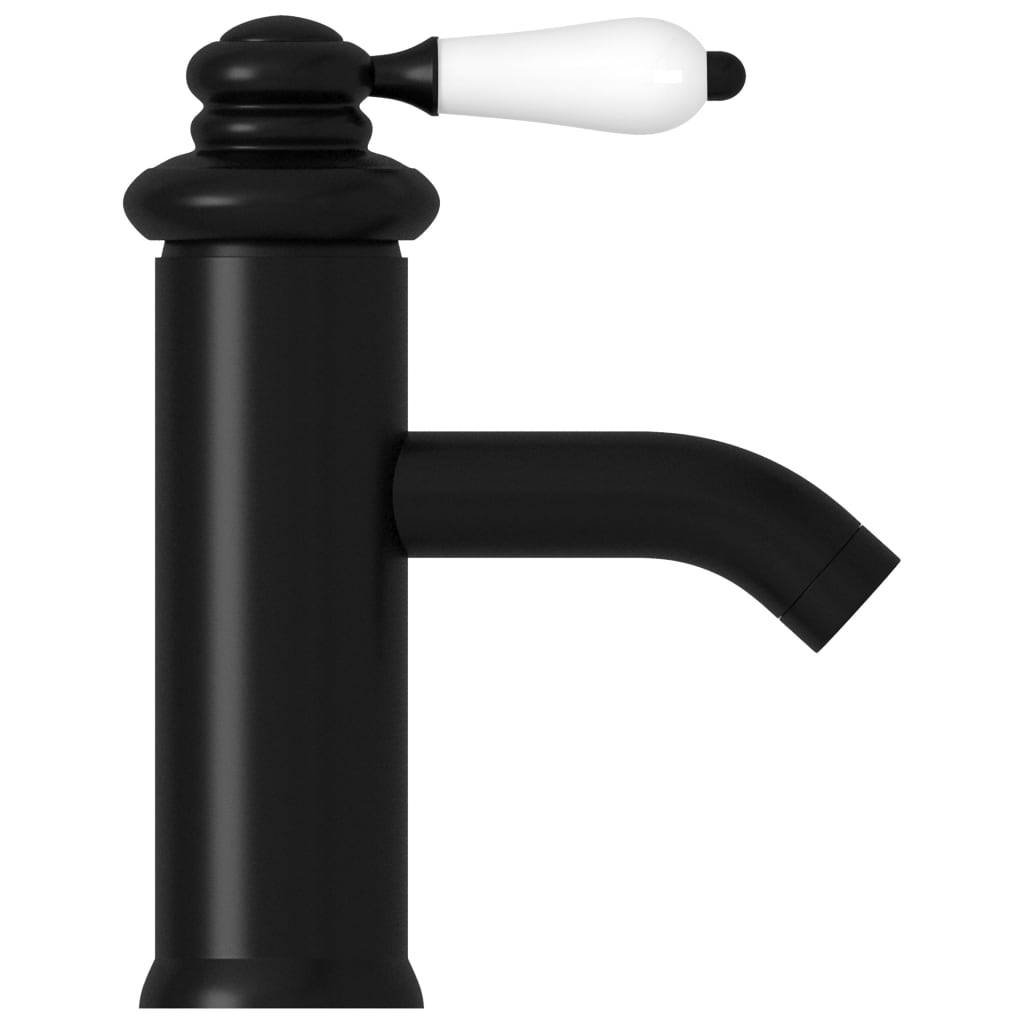 vidaXL Bathroom Basin Faucet Black 130x180 mm