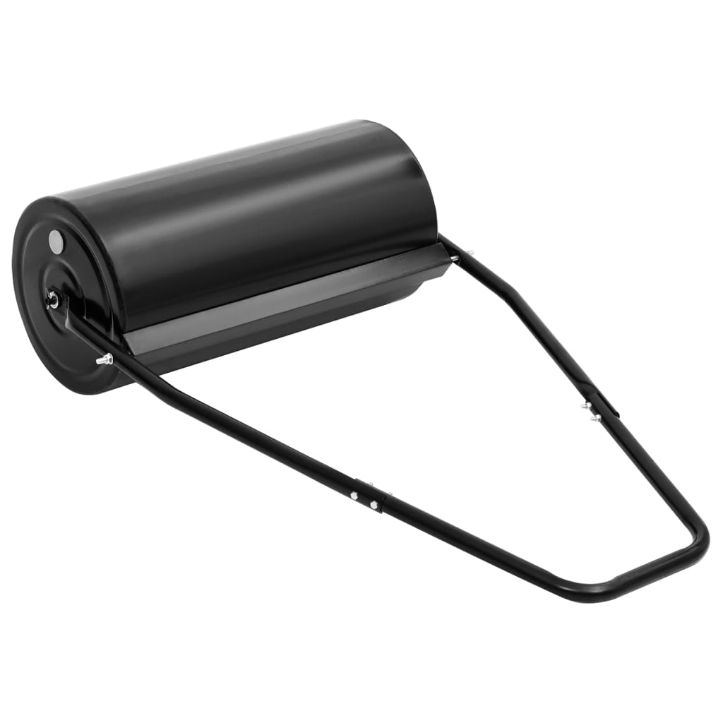 vidaXL Garden Lawn Roller with Handle Black 42 L Iron and Steel