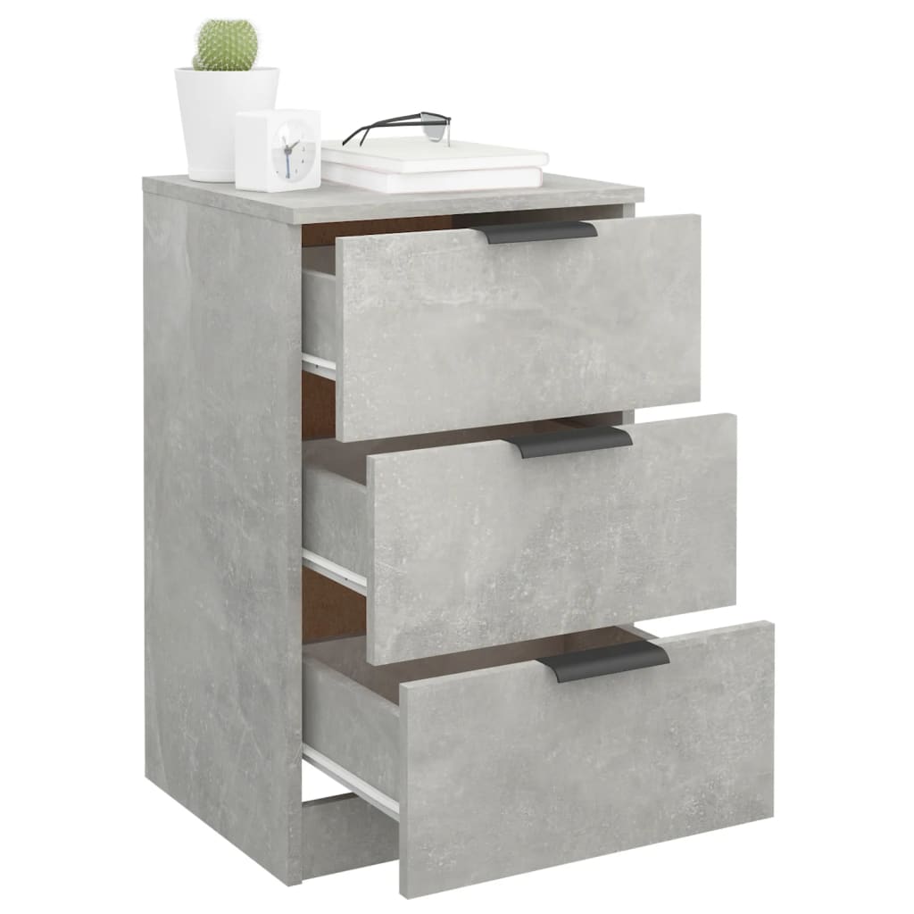 vidaXL Bedside Cabinet Concrete Grey 40x36x65 cm