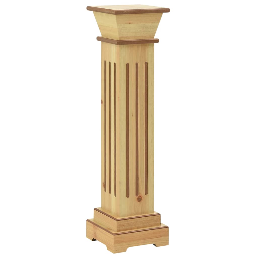 vidaXL Classic Square Pillar Plant Stand Light Wood 17x17x66 cm MDF
