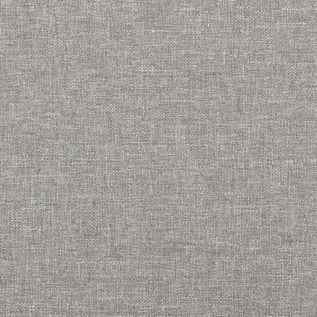 vidaXL Bed Frame Light Grey 135x190 cm Double Fabric