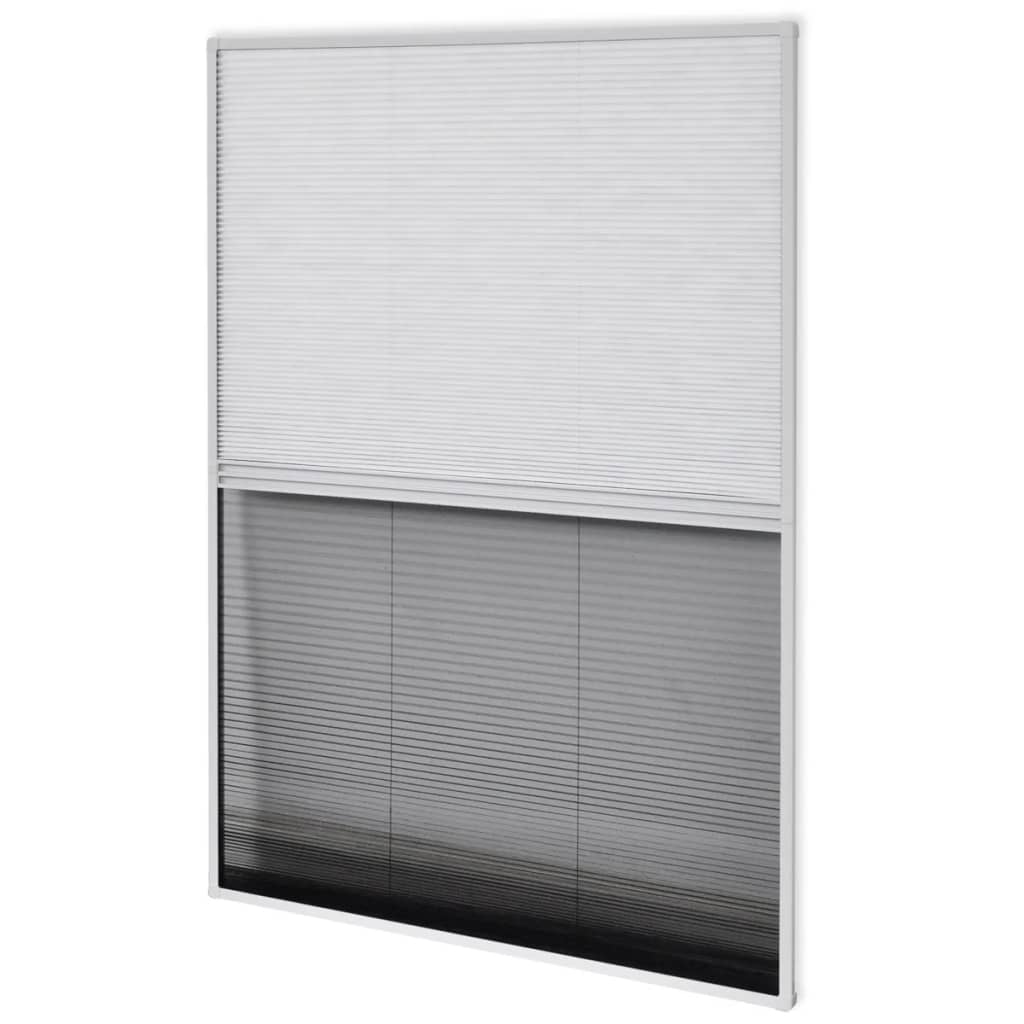 vidaXL Plisse Insect Screen for Windows Aluminium 80x100 cm with Shade