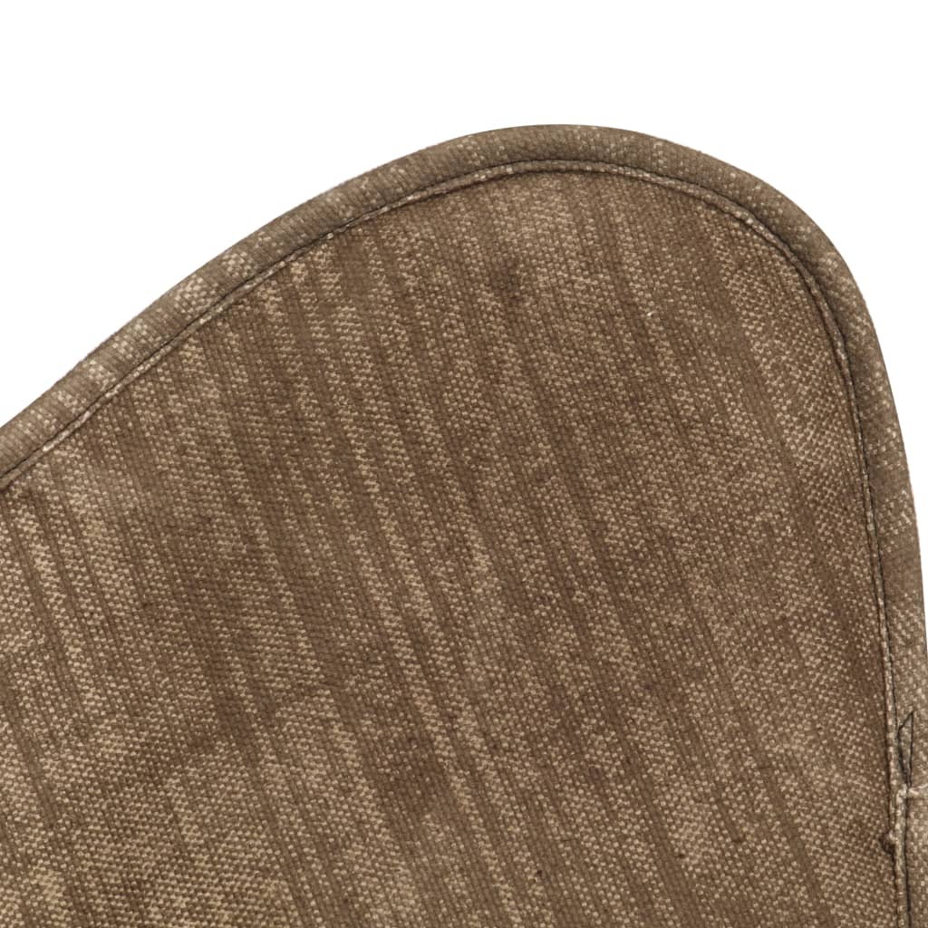 vidaXL Butterfly Chair Taupe Canvas