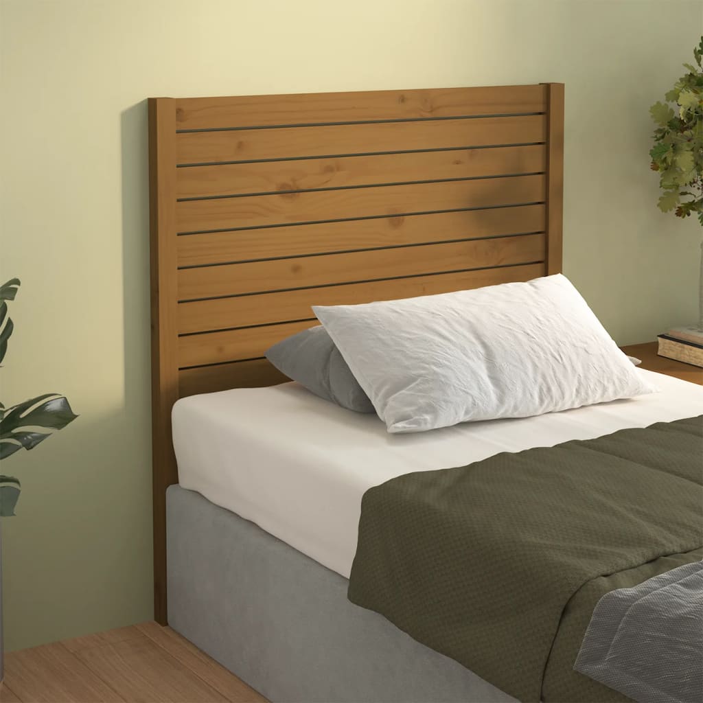 vidaXL Bed Headboard Honey Brown 81x4x100 cm Solid Wood Pine