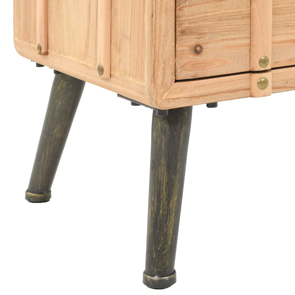 vidaXL Bedside Cabinet Solid Fir Wood 50x35x57 cm