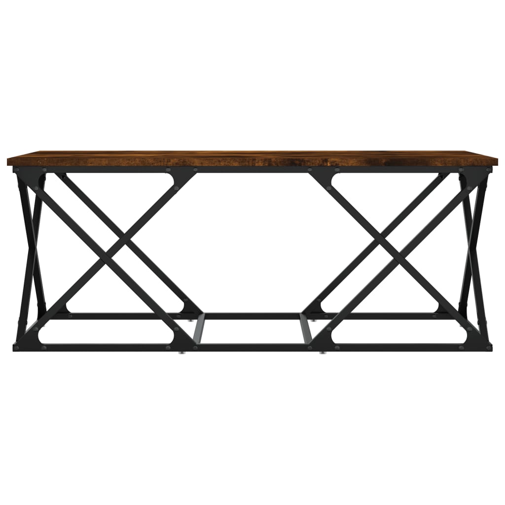 vidaXL Coffee Table Smoked Oak 100x49x40 cm Engineered Wood