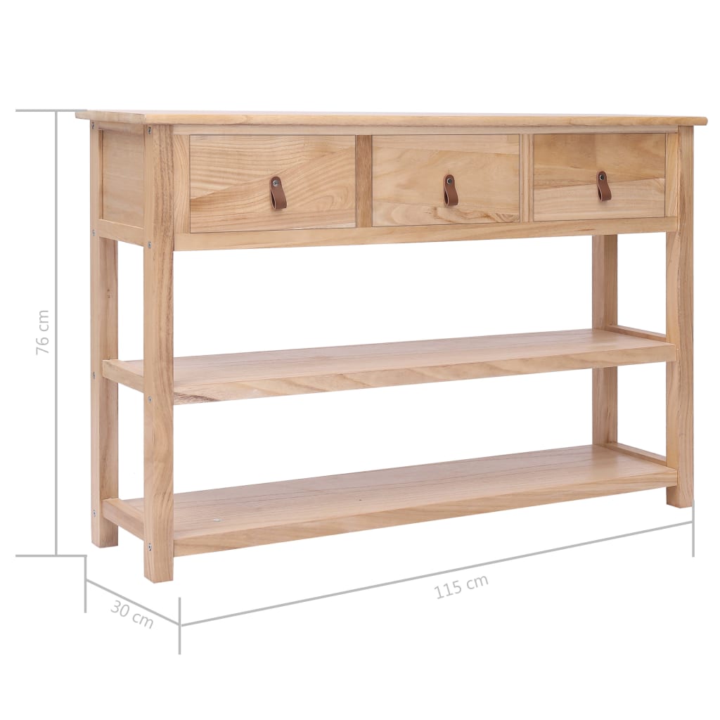 vidaXL Sideboard Natural 115x30x76 cm Wood