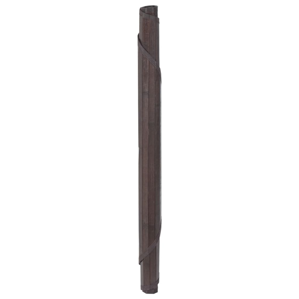 vidaXL Rug Round Dark Brown100 cm Bamboo