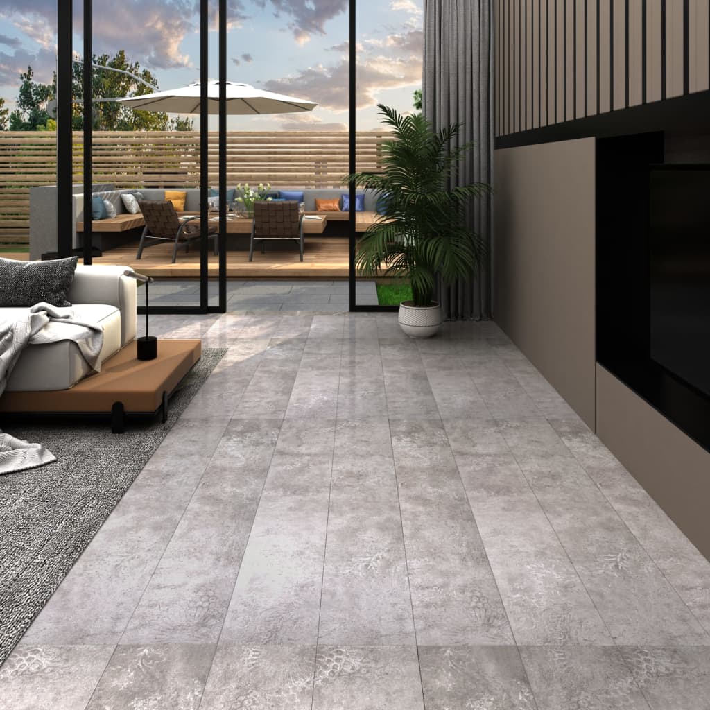 vidaXL Self-adhesive PVC Flooring Planks 5.21 m? 2 mm Earth Grey