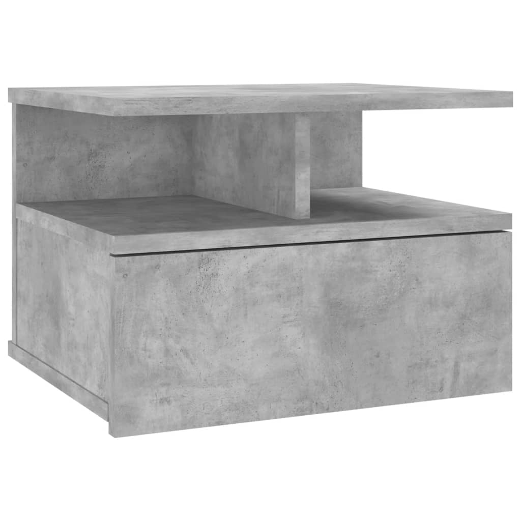 vidaXL Floating Nightstands 2 pcs Concrete Grey 40x31x27cm Engineered Wood