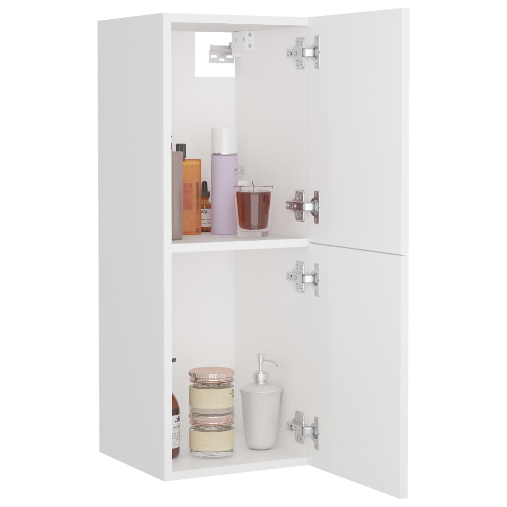vidaXL Bathroom Cabinet White 30x30x80 cm Engineered Wood