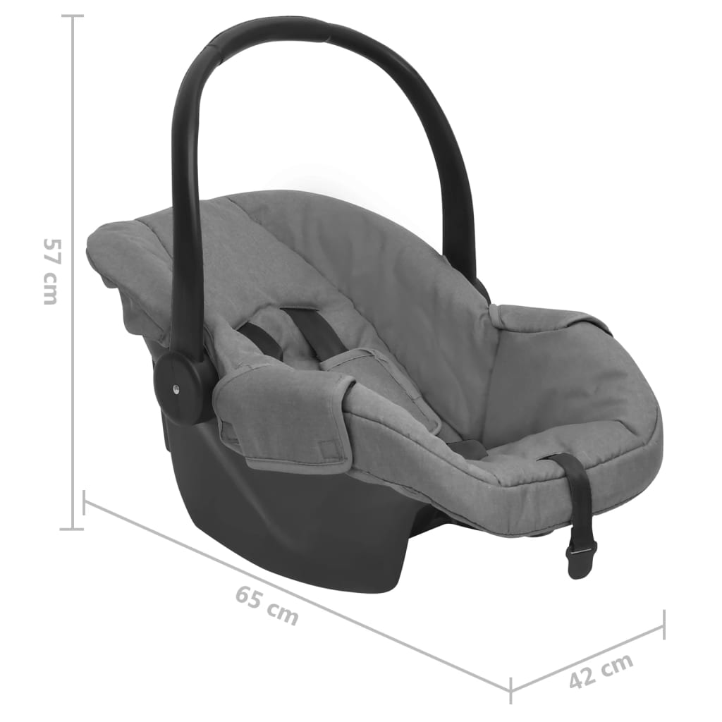 vidaXL Baby Car Seat Light Grey 42x65x57 cm