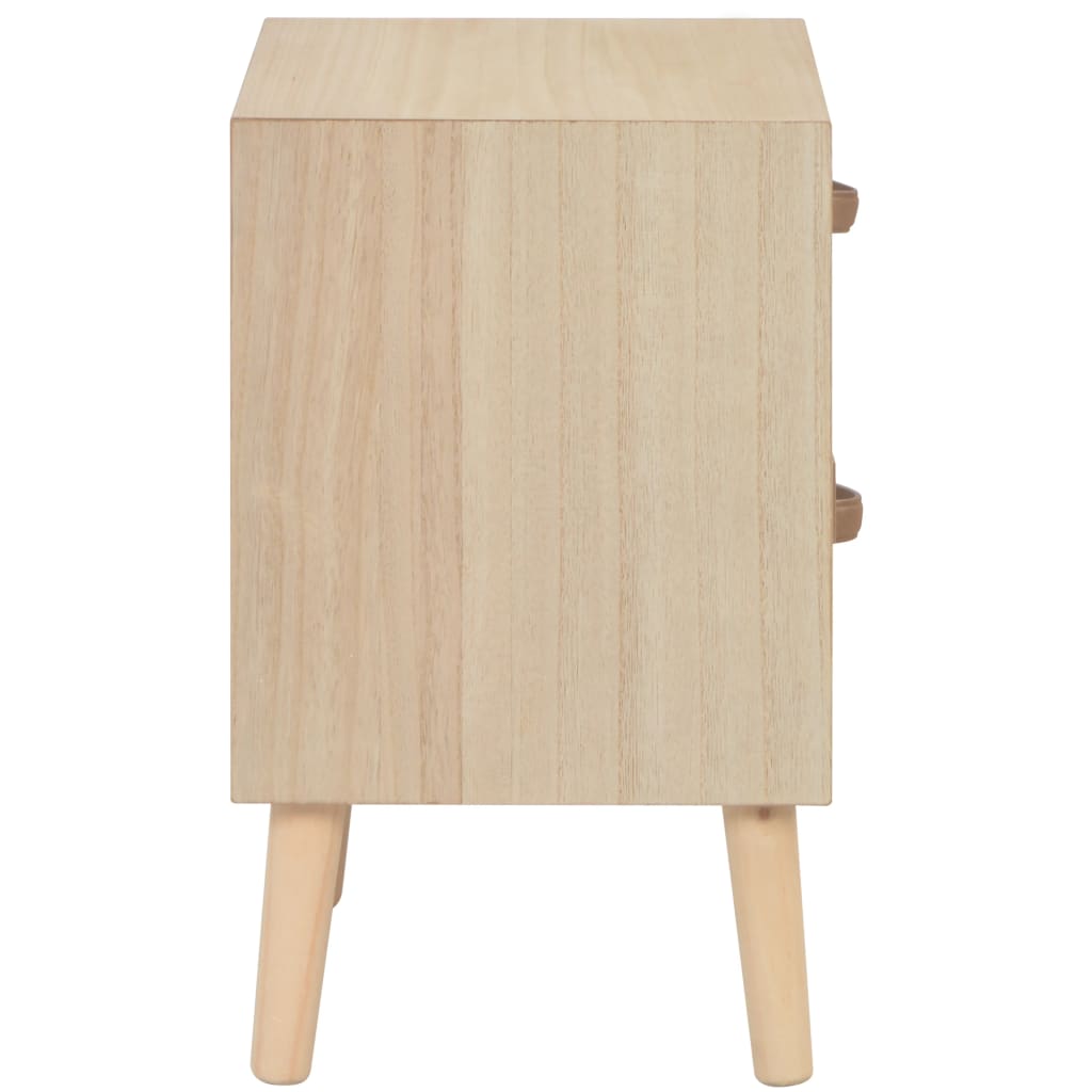 vidaXL Bedside Cabinet with 2 Drawers 40x30x49.5 cm Solid Pinewood
