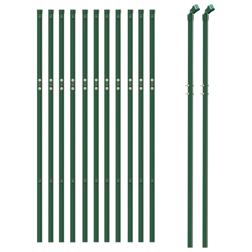 vidaXL Chain Link Fence Green 1.1x25 m