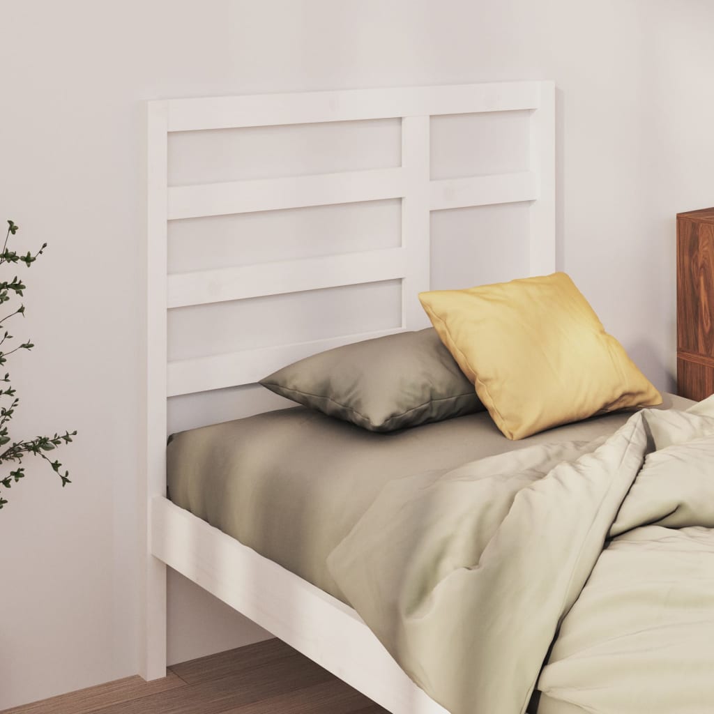 vidaXL Bed Headboard White 106x4x104 cm Solid Wood Pine