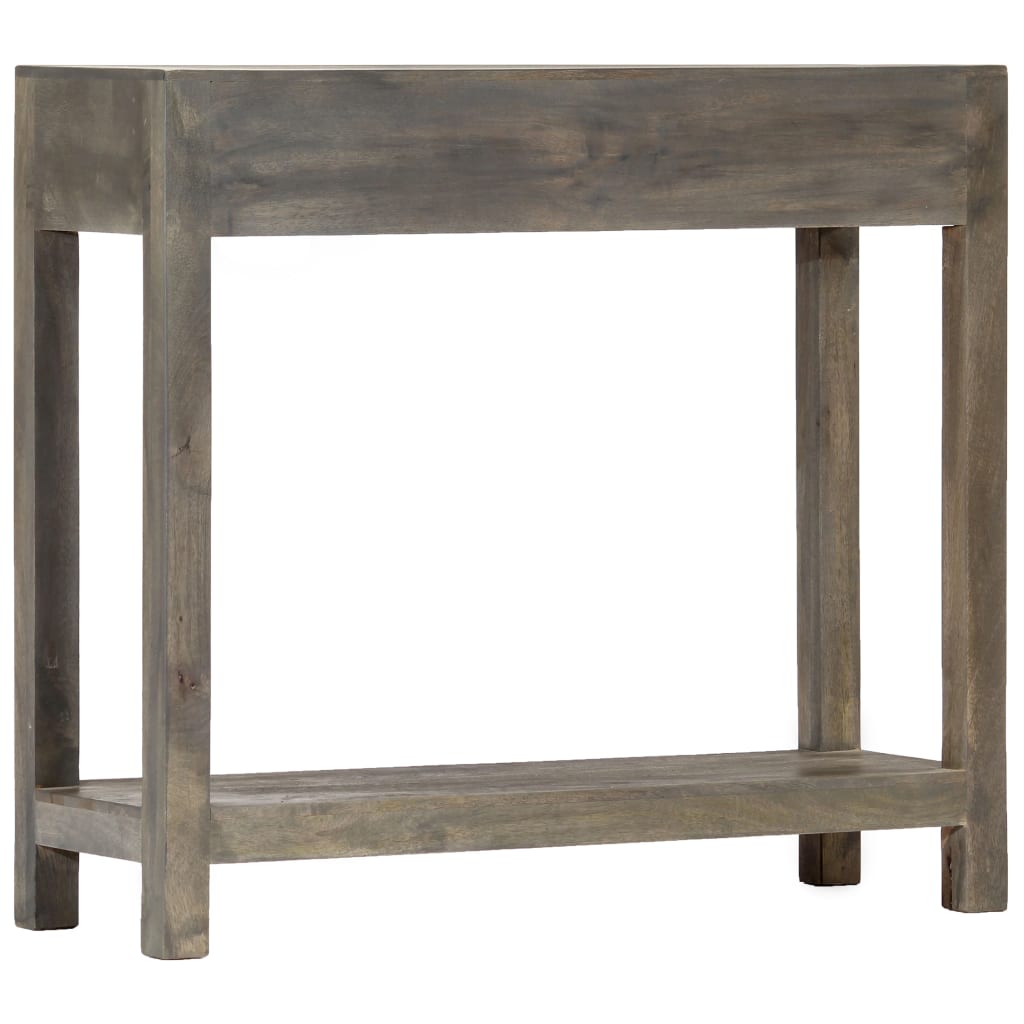 vidaXL Console Table Grey 86x30x76 cm Solid Mango Wood