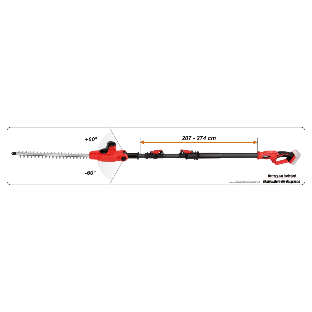 YATO Hedge Trimmer without Battery 18V 420mm