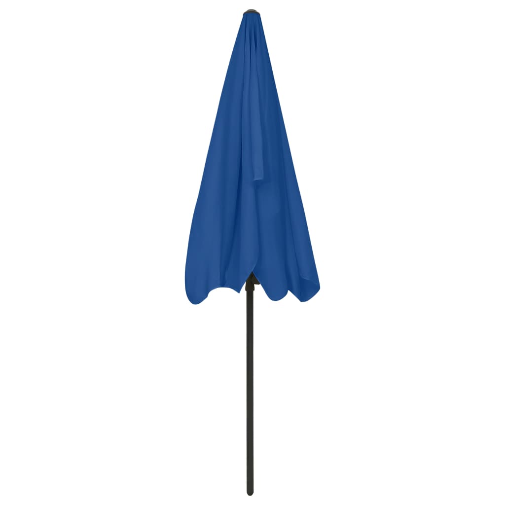 vidaXL Beach Umbrella Azure Blue 200x125 cm