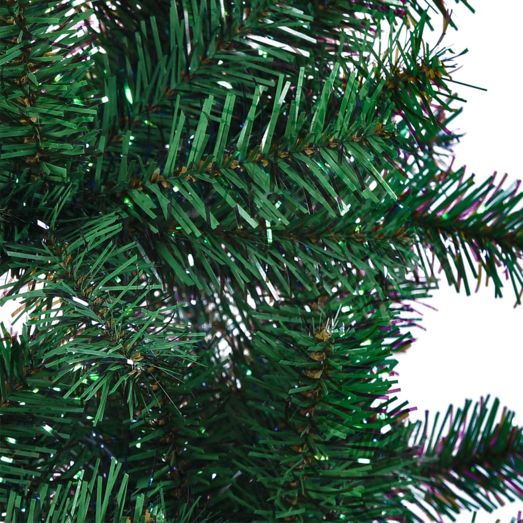 vidaXL Artificial Christmas Tree with Iridescent Tips Green 180 cm PVC