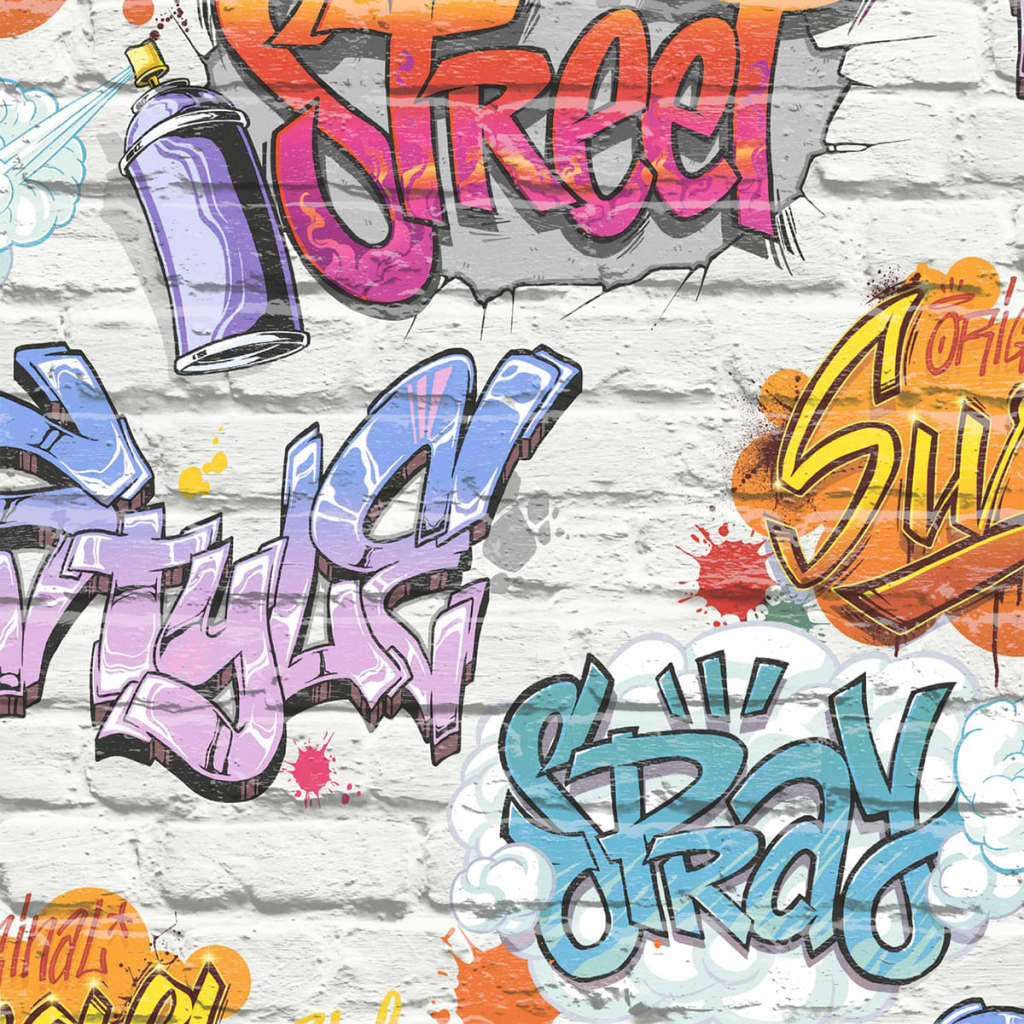 DUTCH WALLCOVERINGS Wallpaper Graffiti Multicolour L179-05