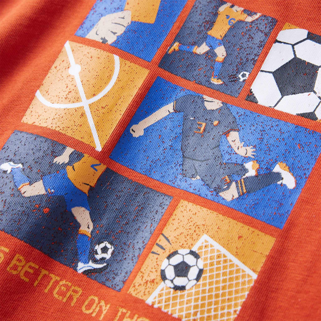Kids' T-shirt with Long Sleeves Orange 92