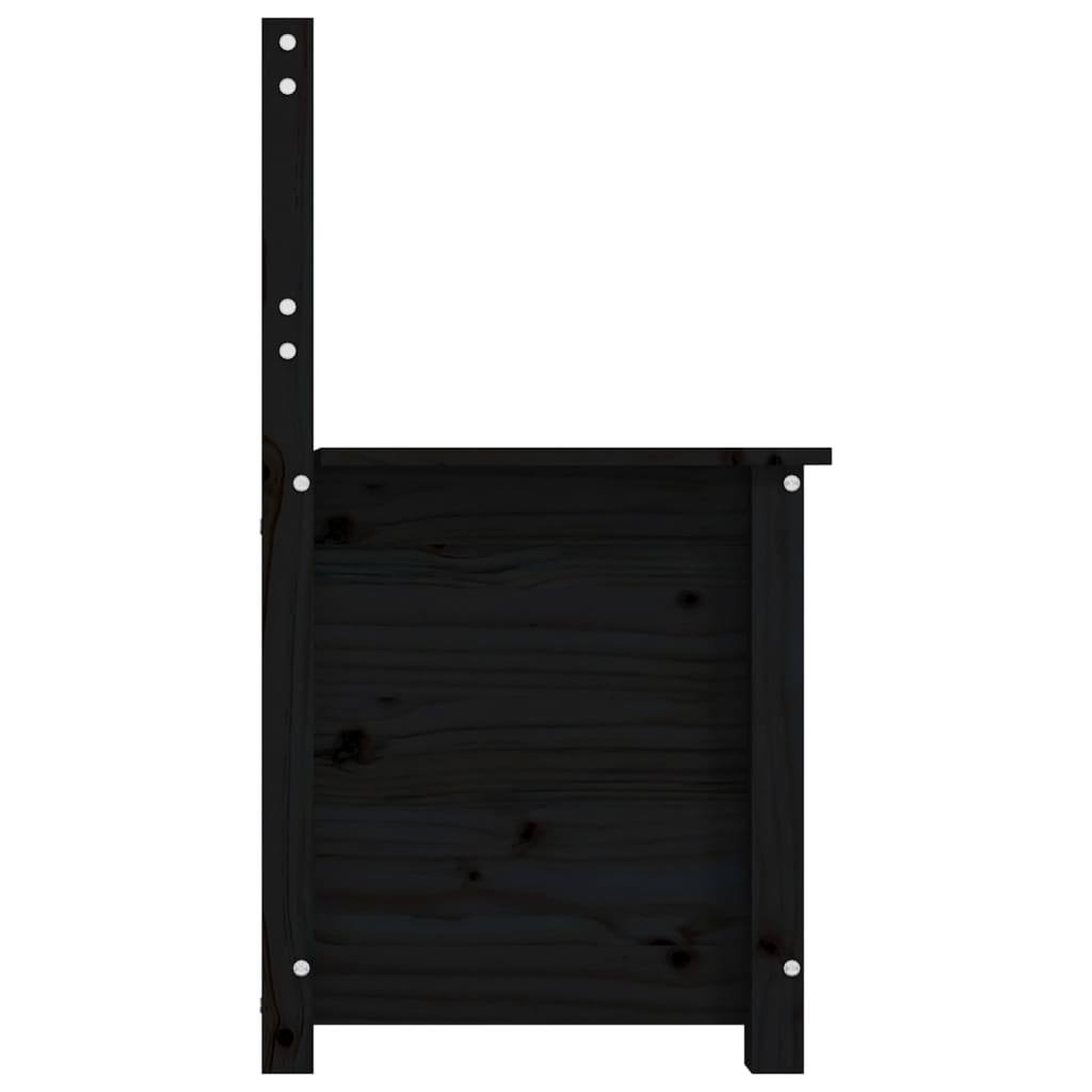 vidaXL Bench Black 80x41x77 cm Solid Wood Pine