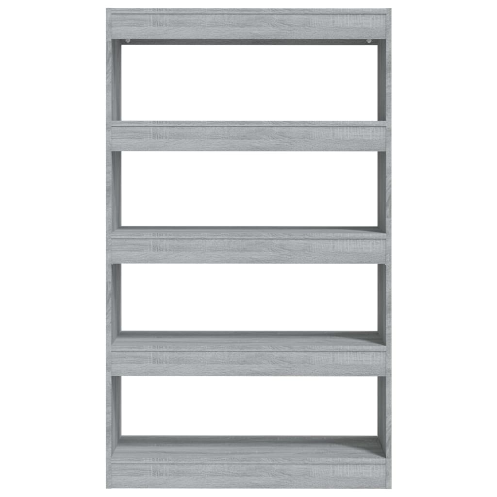 vidaXL Book Cabinet/Room Divider Grey Sonoma 80x30x135 cm Engineered Wood