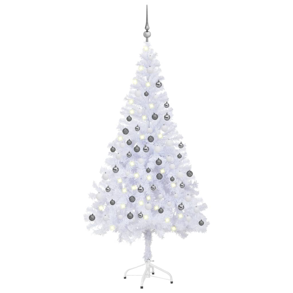 vidaXL Artificial Pre-lit Christmas Tree with Ball Set 150cm 380 Branches
