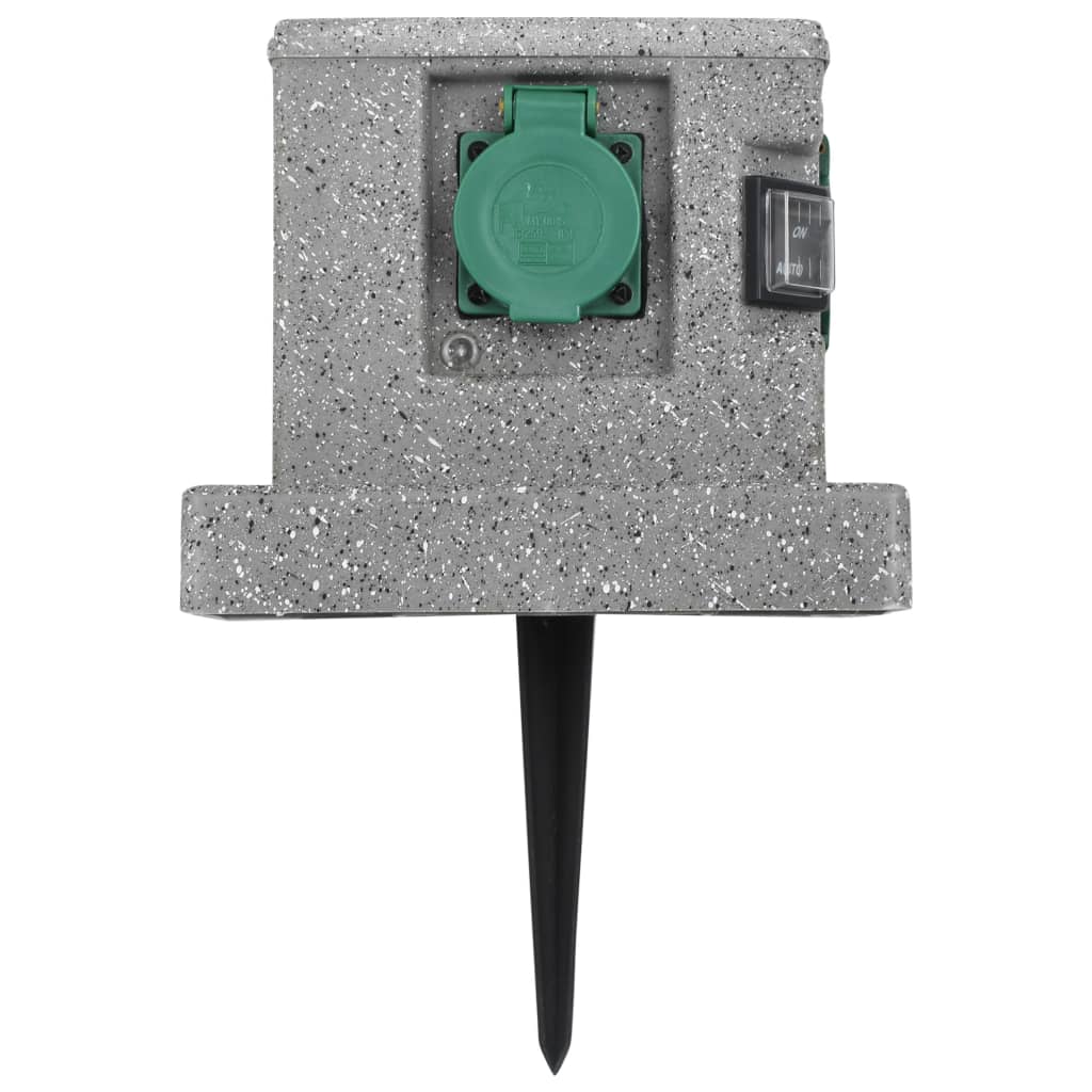 vidaXL Garden Socket with Twilight Sensor Plastic