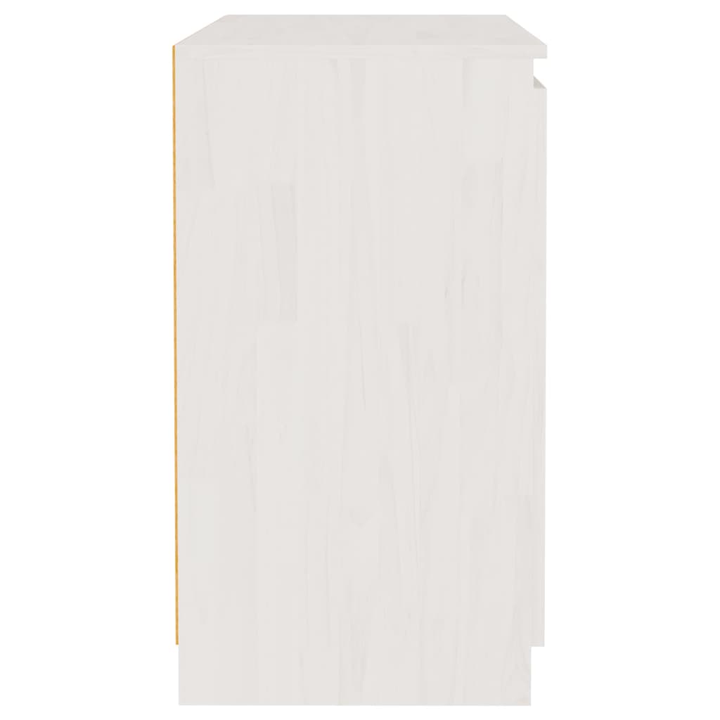 vidaXL Side Cabinet White 60x36x65 cm Solid Pinewood