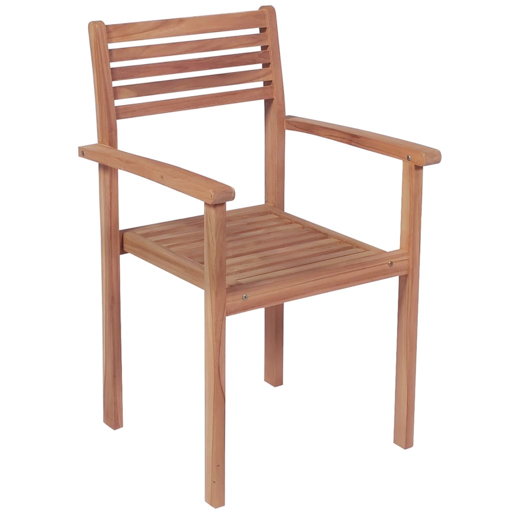 vidaXL Stackable Garden Chairs 6 pcs Solid Teak Wood