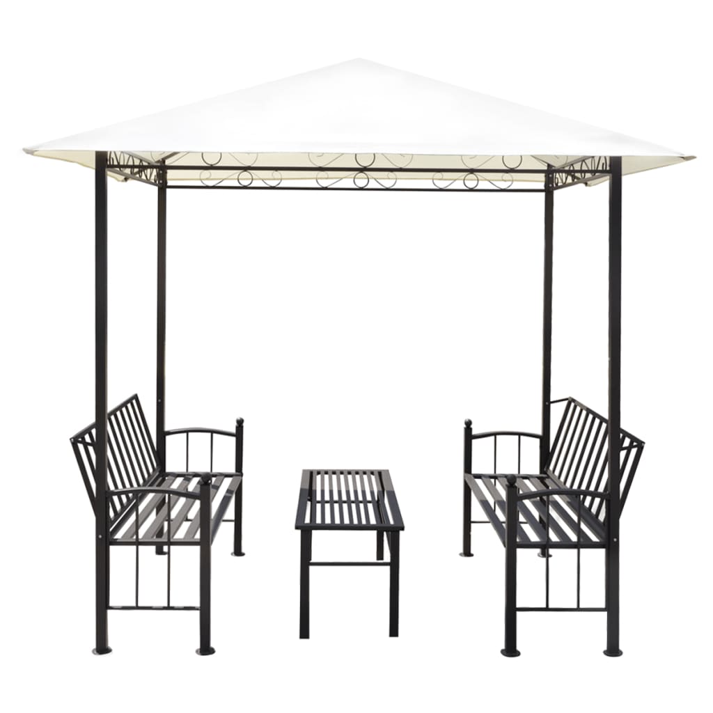 vidaXL Garden Pavilion with Table and Benches 2.5x1.5x2.4 m
