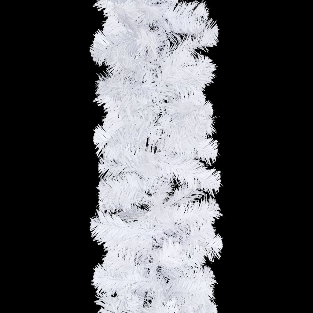 vidaXL Christmas Garlands 4 pcs White 270 cm PVC