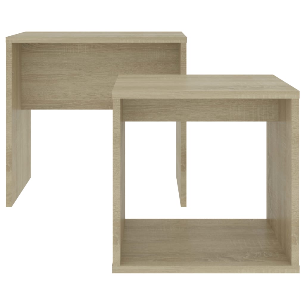 vidaXL Coffee Table Set Sonoma Oak 48x30x45 cm Chipboard