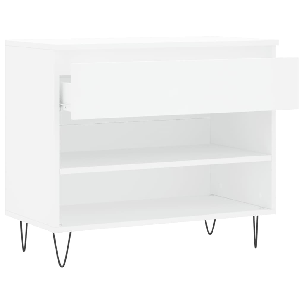 vidaXL Shoe Cabinet White 70x36x60 cm Engineered Wood