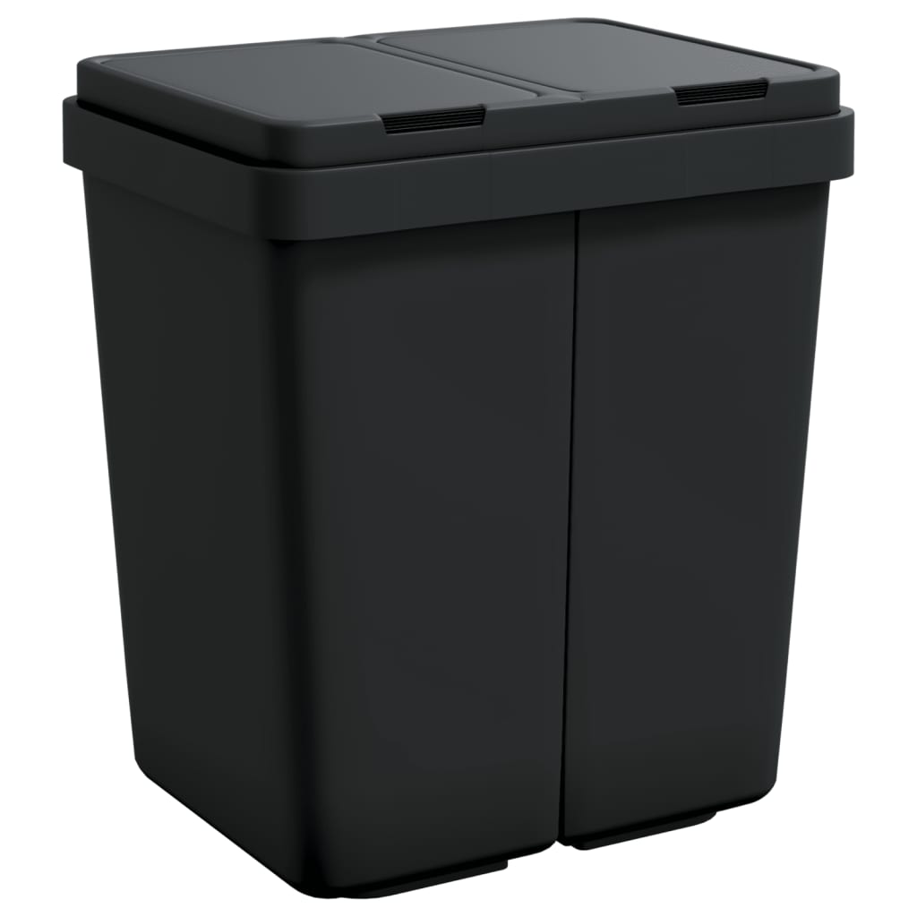 vidaXL Dual Bin Anthracite 2x25 L | vidaXL.co.uk