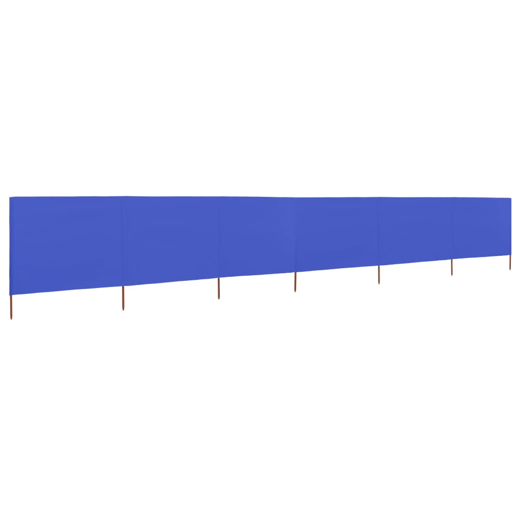 vidaXL 6-panel Wind Screen Fabric 800x80 cm Azure Blue