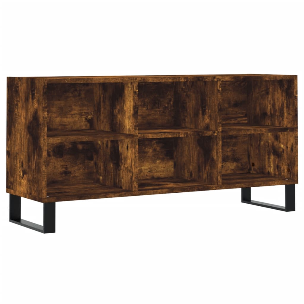 vidaXL TV Cabinet Smoked Oak 103.5x30x50 cm Engineered Wood
