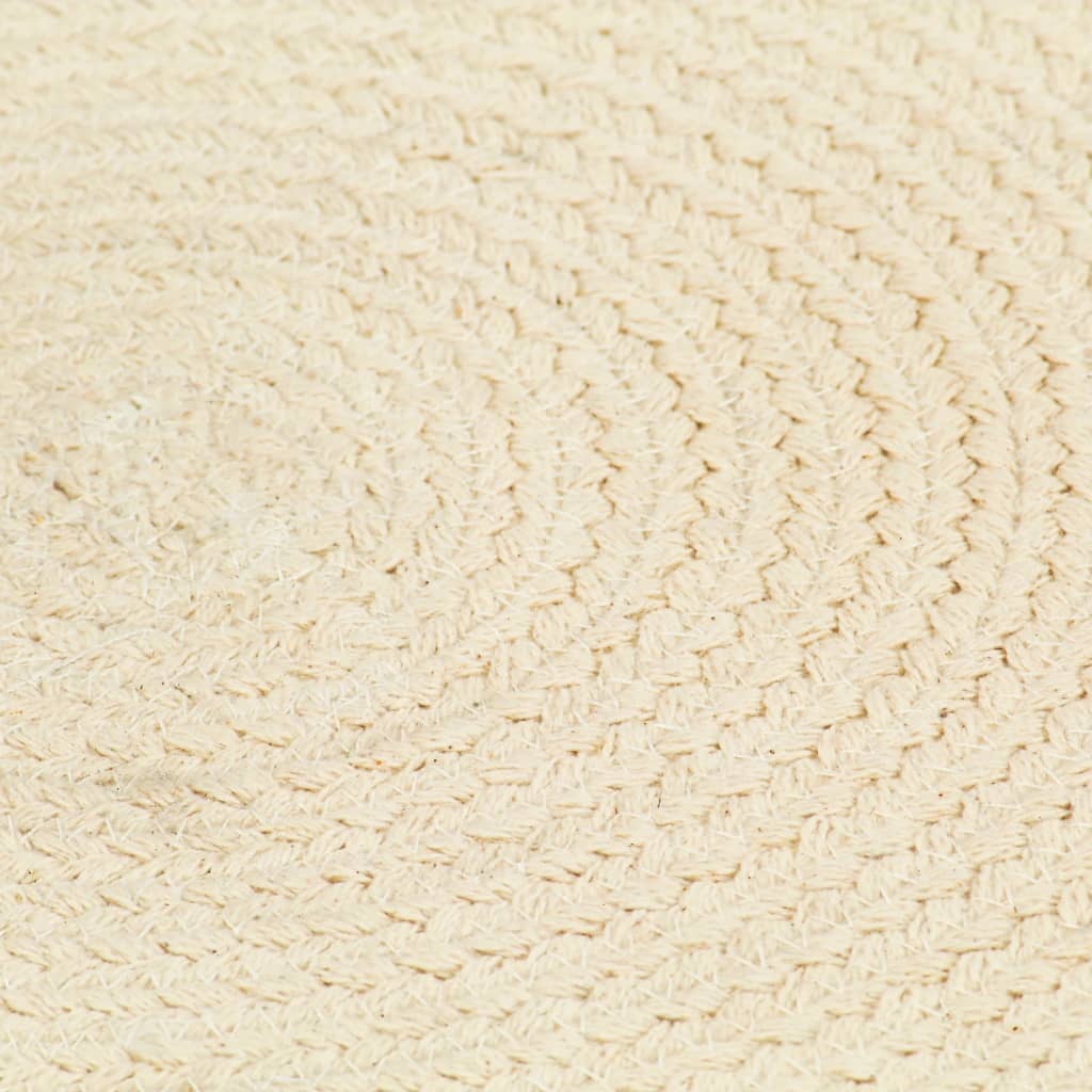 vidaXL Placemats 4 pcs Plain Natural 38 cm Round Cotton
