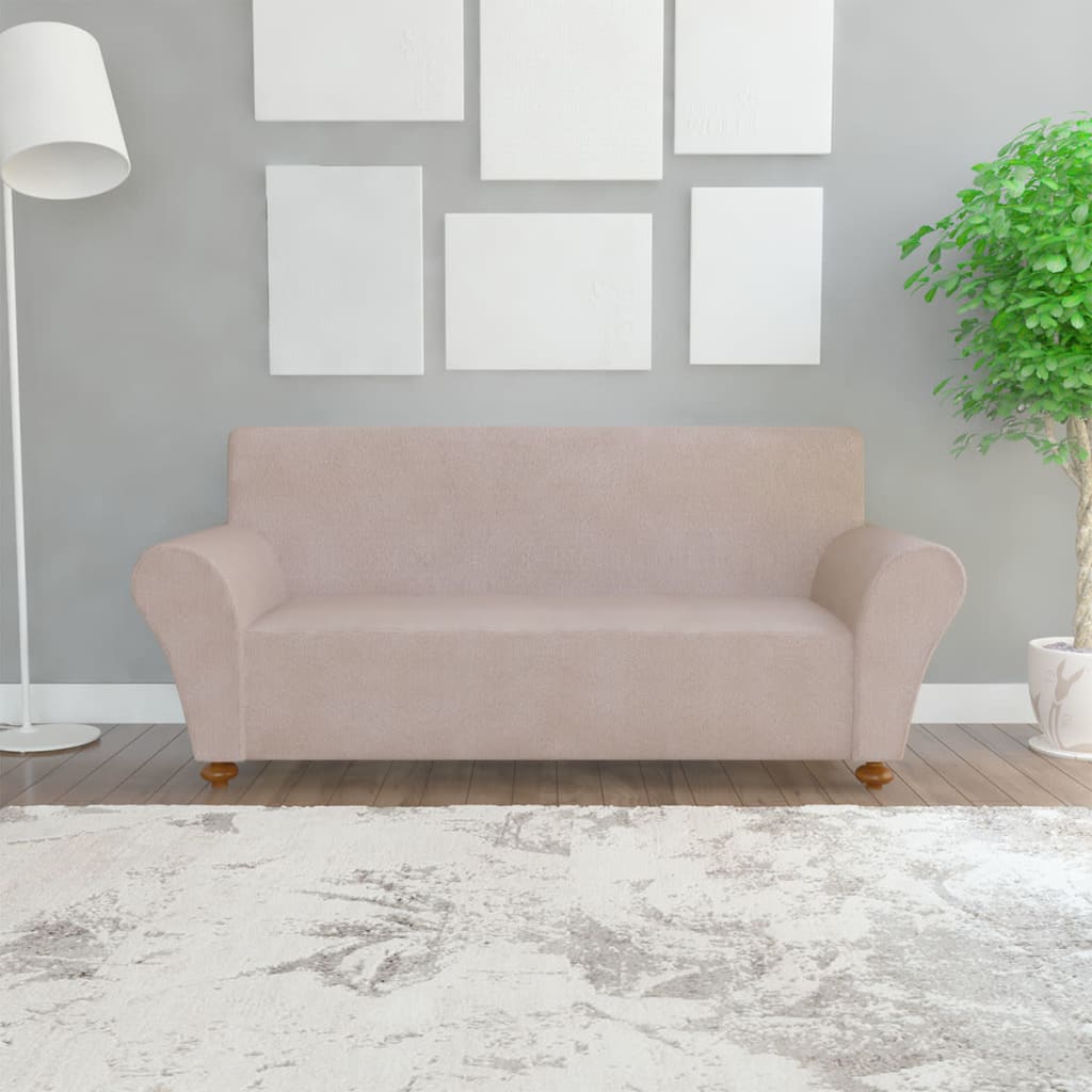 vidaXL Stretch Couch Slipcover Beige Polyester Jersey