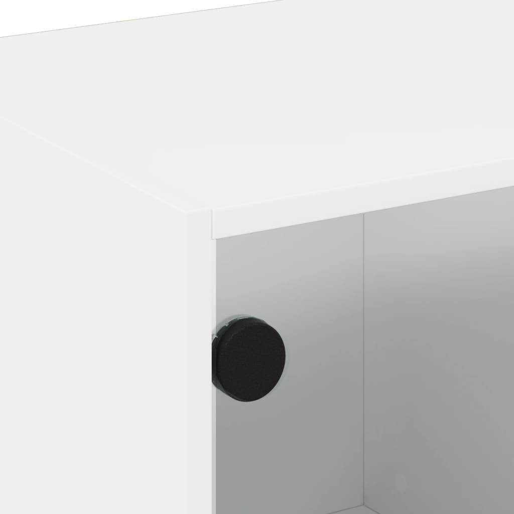 vidaXL Coffee Table with Glass Doors White 68x50x42 cm